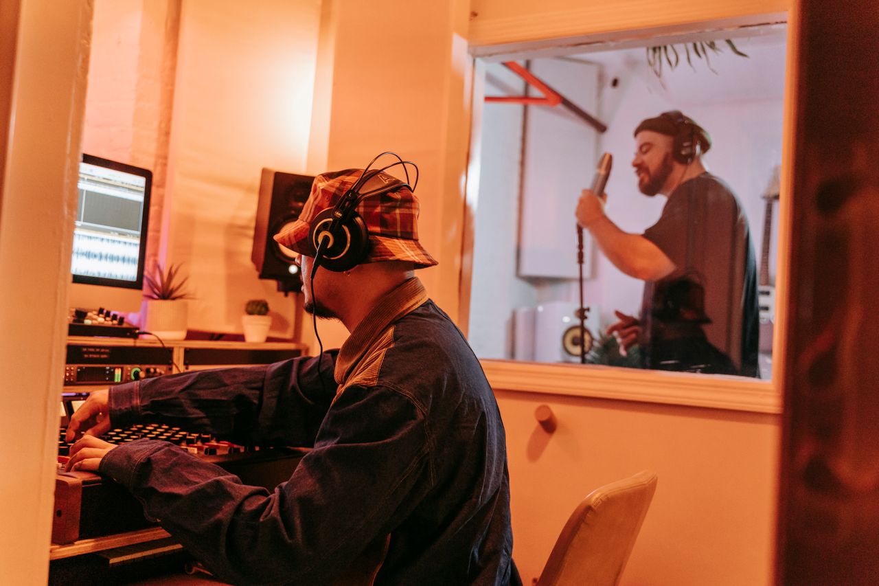 Studio d’enregistrement dans un jardin